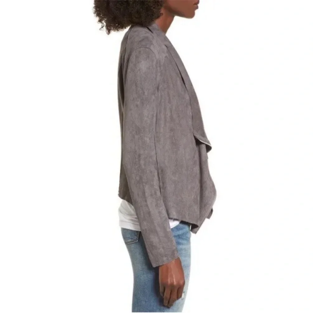 • BLANKNYC • Drape Front Faux Suede Jacket